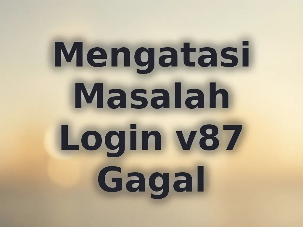 Mengatasi Masalah Login v87 Gagal